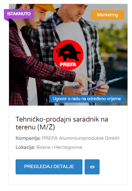 Prefa - tehničko-prodajni savjetnik